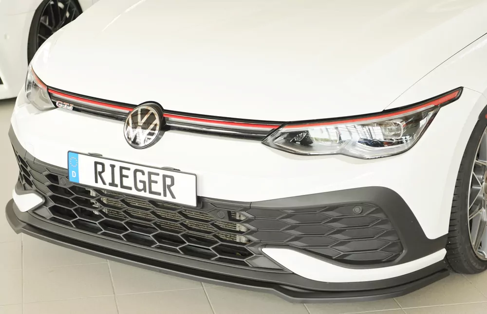 Rieger Spoilerschwert nur für GTI Clubsport matt schwarz für VW Golf 8 GTI Clubsport 5-tür. 10.20-03.24 (bis Facelift)