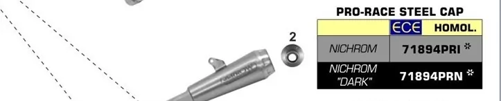 Arrow Pro Race Edelstahl Yamaha YFZ-R3 ´19-20