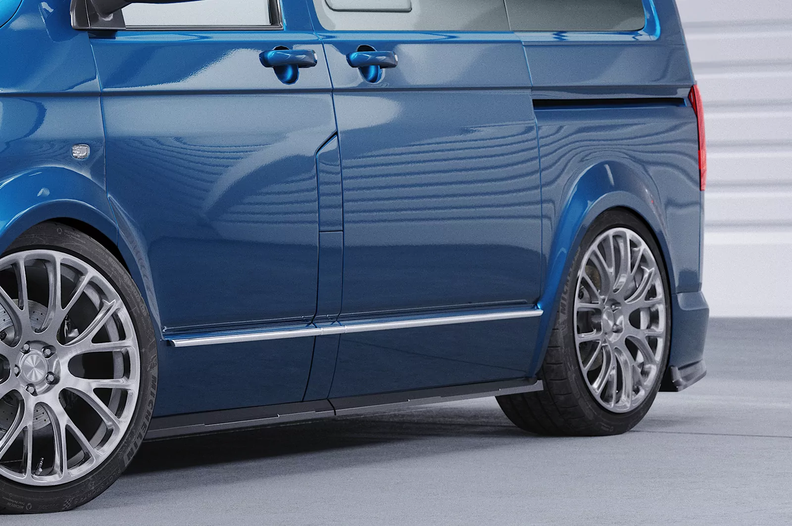 Seitenschweller für VW T5 / T6 / T6.1 Bus SS476 Schwarz Strukturiert