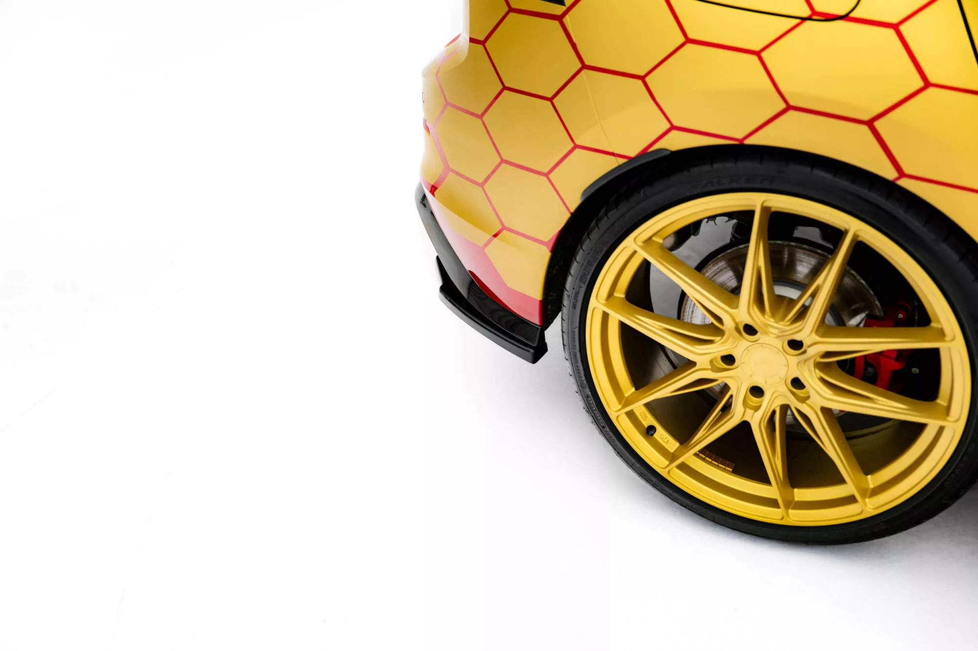 Heck Ansatz Flaps Diffusor V.2 Für Volkswagen Golf GTI Clubsport Mk8 Facelift Schwarz Hochglanz