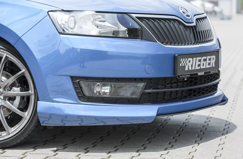 Rieger Spoilerlippe für Skoda Rapid (NH) - Spaceback 07.12-04.17 (bis Facelift) carbon optik