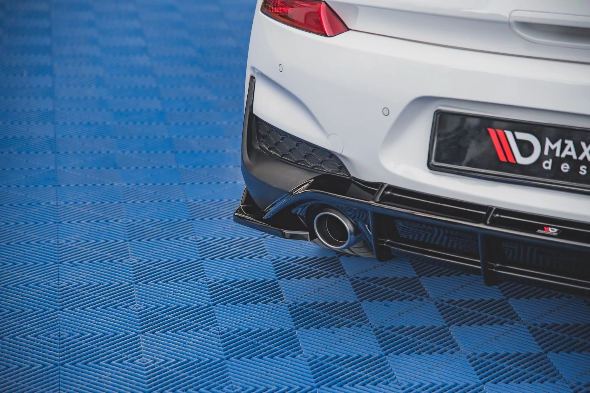 Heck Ansatz Flaps Diffusor V.4 Passend Für Hyundai I30 N Mk3 Hatchback Schwarz Hochglanz