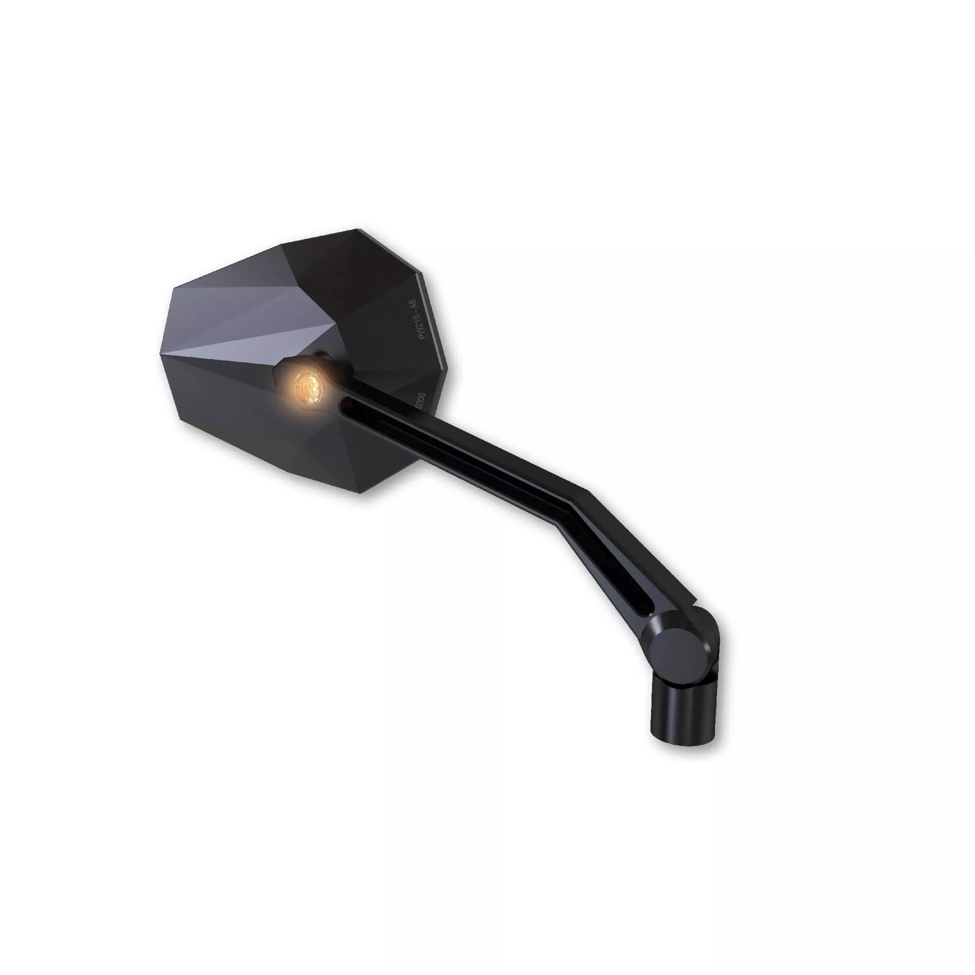 HIGHSIDER pro Handlebar Mirror Stealth -X2 Black With LED Indicator (Pair)
