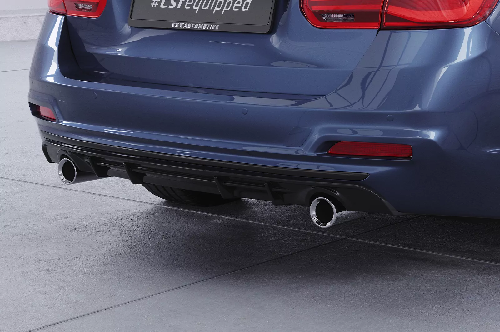 Heckansatz für BMW 3er F31 Touring LCI HA445 Schwarz Strukturiert