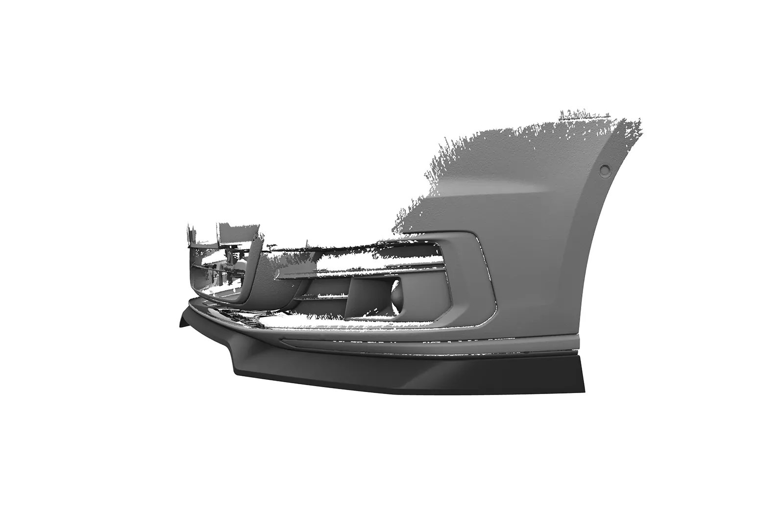 Cup-Spoilerlippe mit ABE für Audi A8 (D5) CSL705 Schwarz Strukturiert