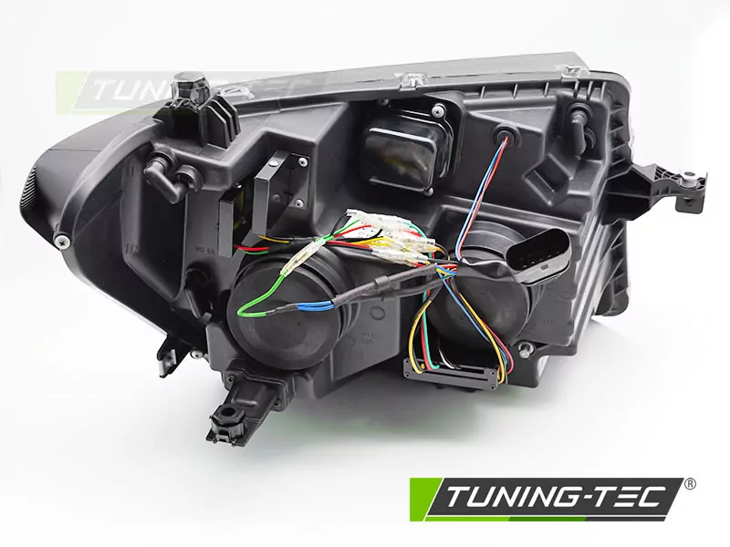 Led Headlights Tube Light Black Drl Seq Fits Vw Crafter Ii 2017- 