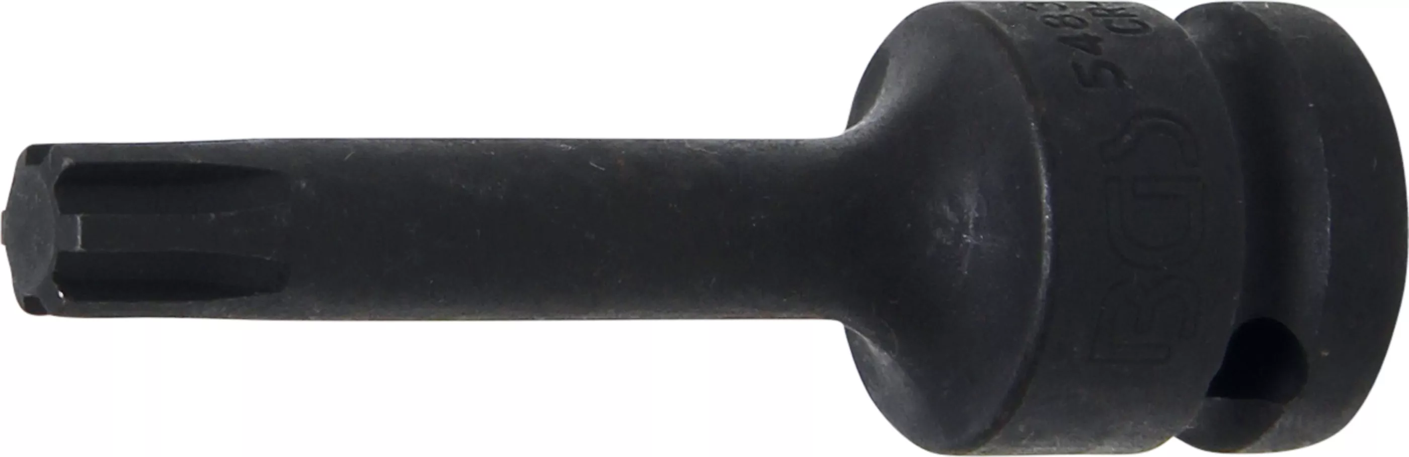 Kraft-Bit-Einsatz | Länge 75 mm | Antrieb Innenvierkant 12,5 mm (1/2") | Keil-Profil (für RIBE) M10