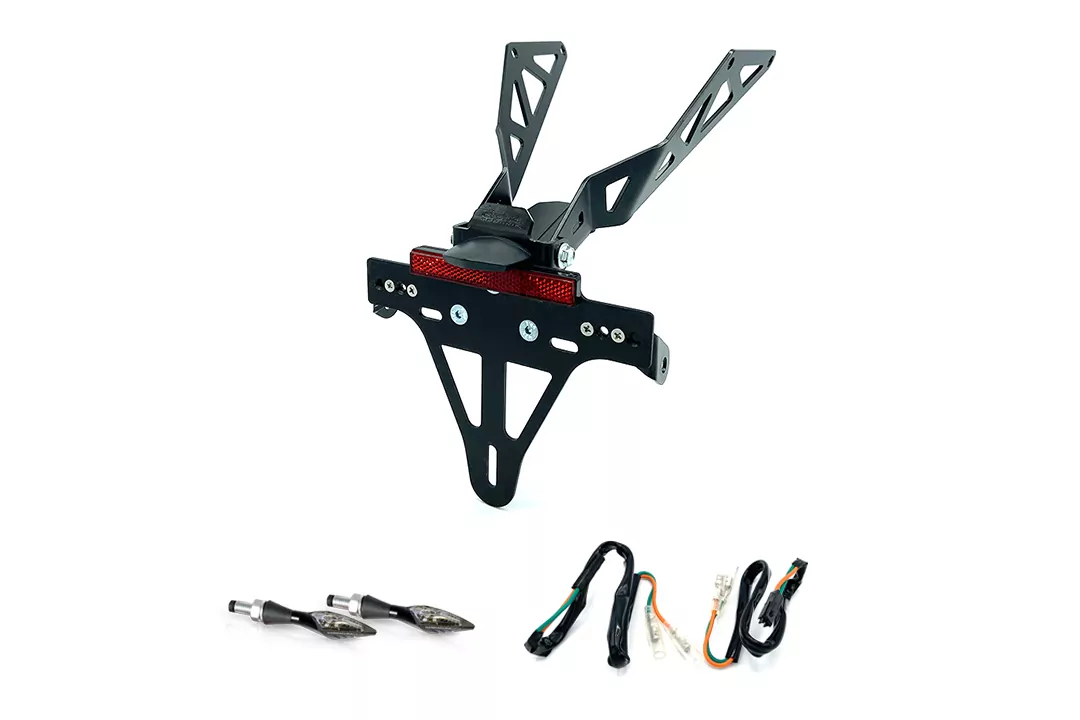 Kennzeichenhalter-Blinker-Kit XLED für HONDA CB650R/CBR650R CB650RA/CBR650RA ab Modelljahr 2021 (Hinten)