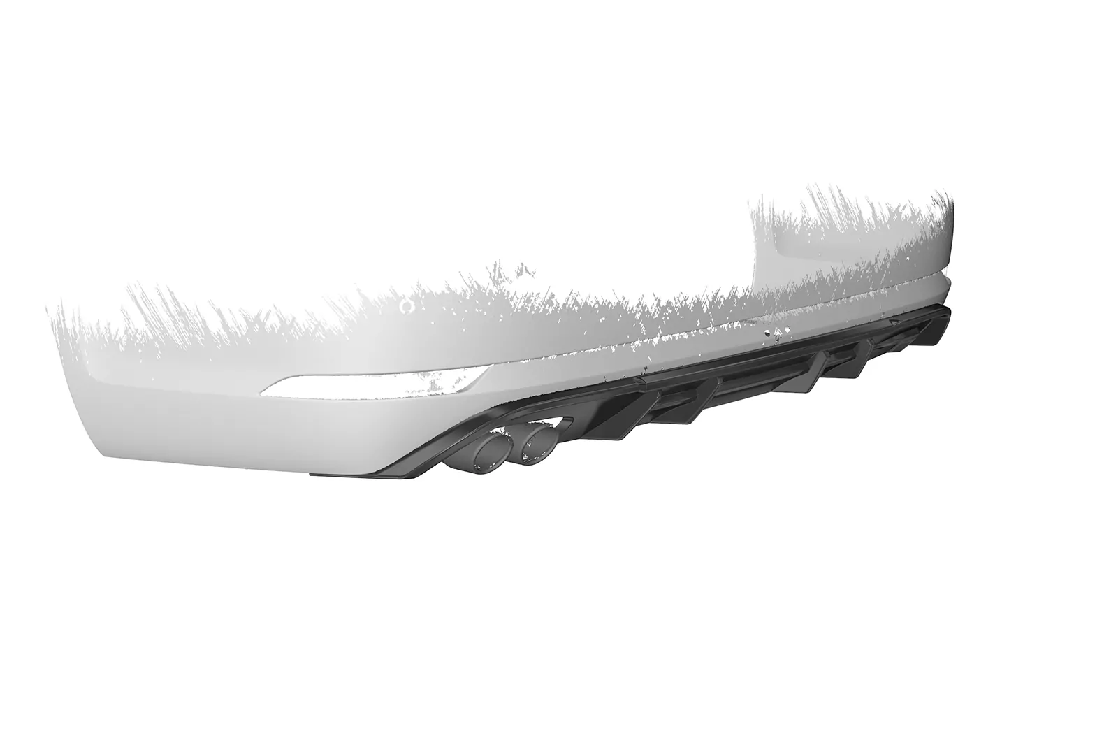 Heckansatz für VW Golf 7 Variant GTD HA293 Schwarz Strukturiert