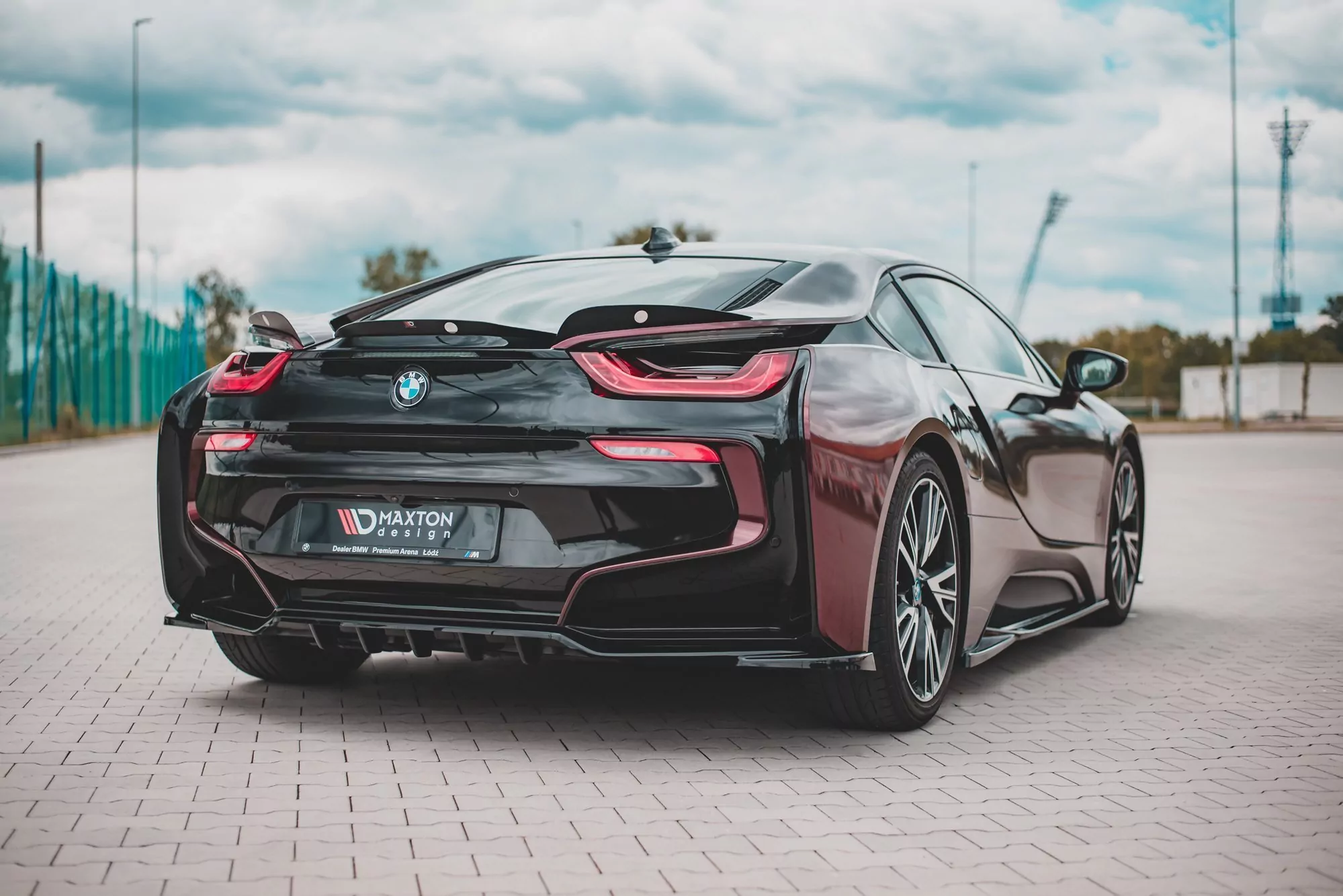 Zentrale Spoiler CAP Passend Für BMW I8 Schwarz Hochglanz