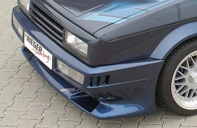 Rieger Spoilerstoßstange Breitbau I für VW Golf 1 - Cabrio   carbon optik