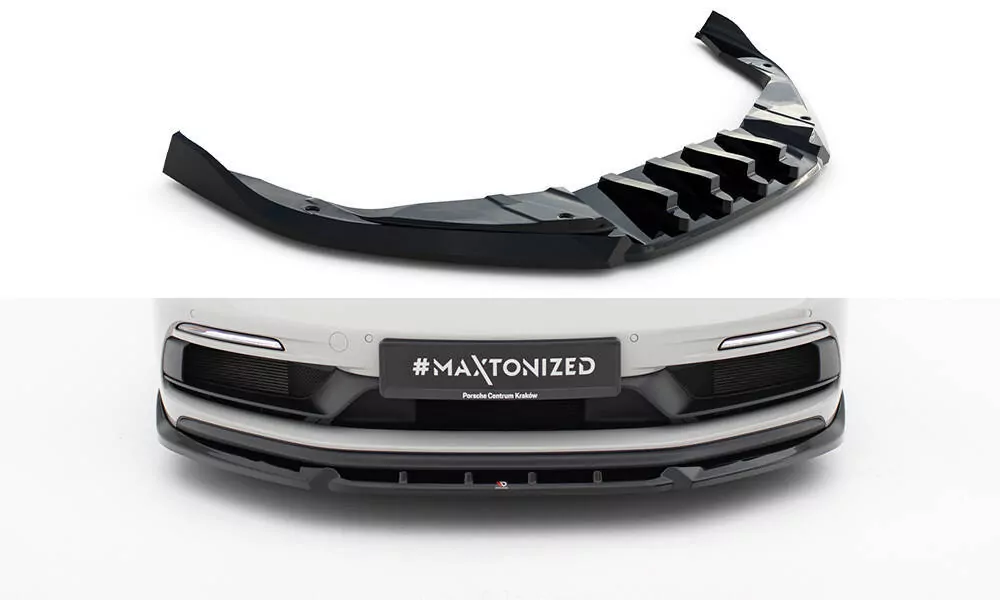 Front Ansatz Für  V.2 Porsche 718 Cayman GTS 982c Schwarz Hochglanz