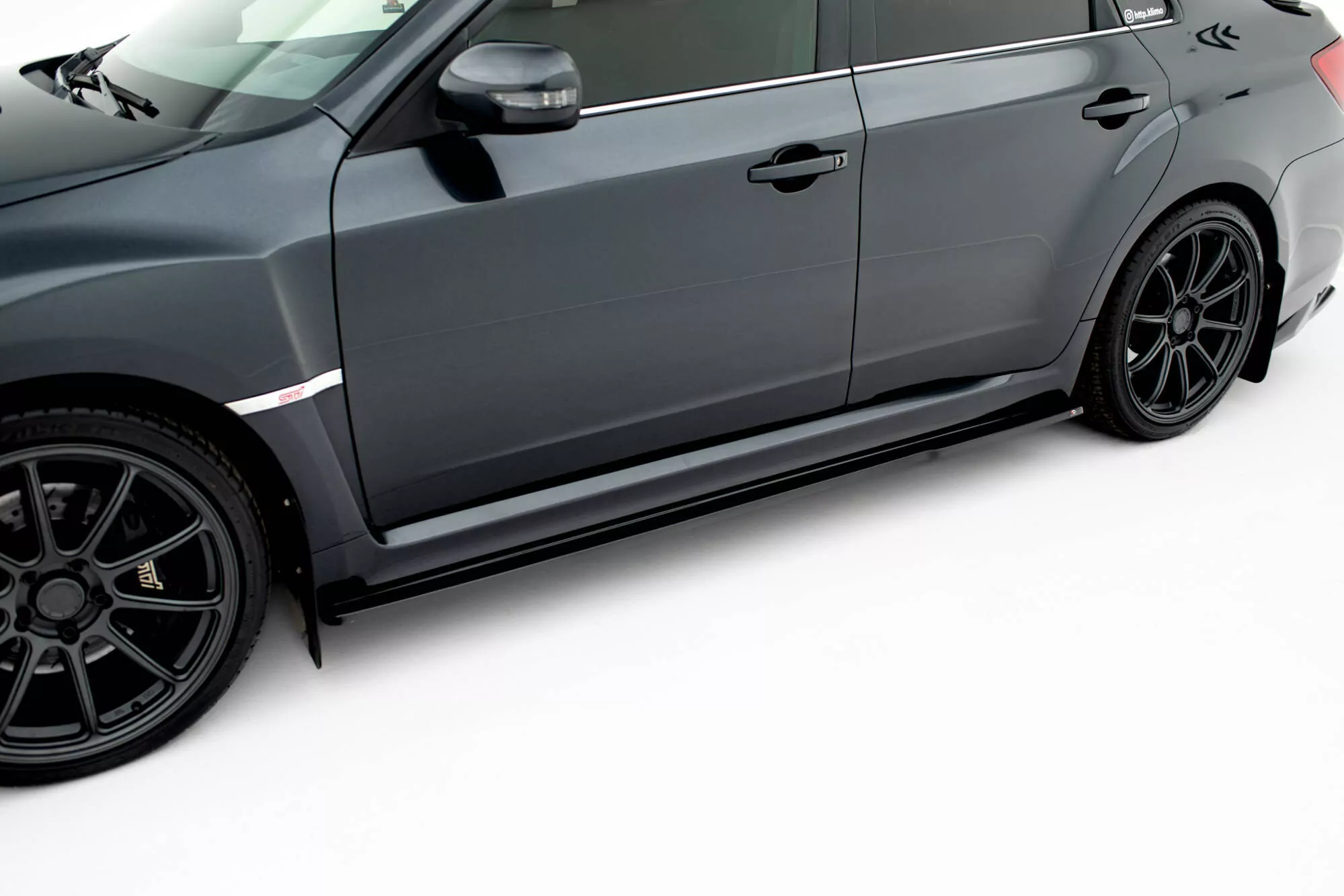 Seitenschweller Ansatz Passend Für Passend Für Subaru Impreza WRX STI 2009-2011 Schwarz Hochglanz Schwarz Hochglanz