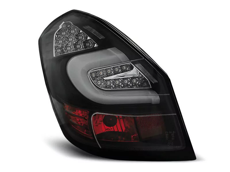 Led Bar Tail Lights Black Fits Skoda Fabia Ii 07- 06.14