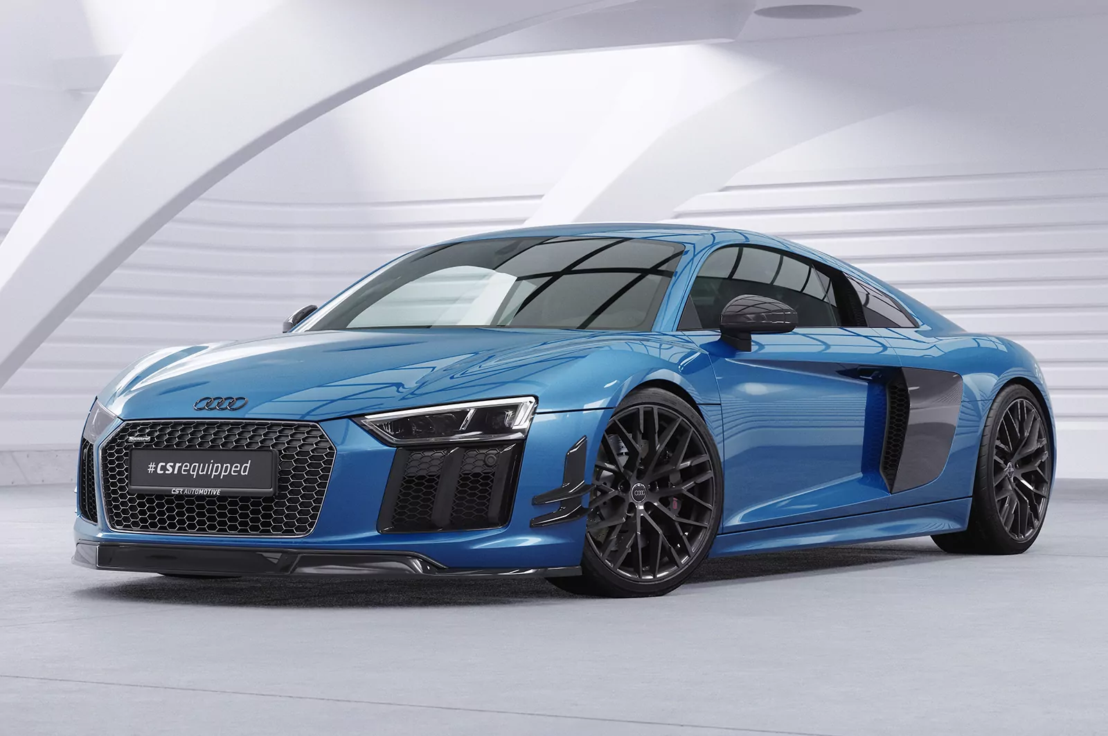 Performance Flaps für Audi R8 (Typ 4S) FP014 Schwarz Strukturiert