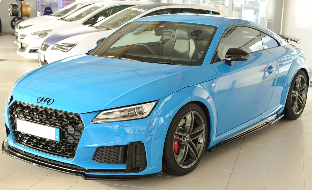 Rieger Seitenschweller links ansatz (ca. 19mm) glanz schwarz für Audi TT RS (8J/8J1-FV/8S) Roadster 09.18- (ab Facelift)