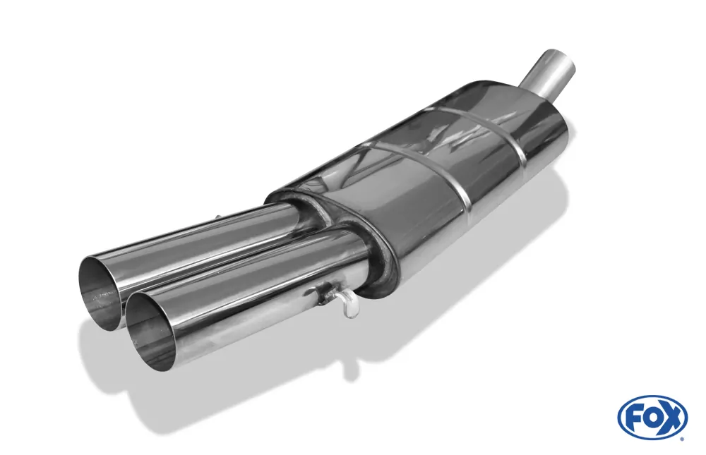 Audi 80/90 - Typ 89, B3 Limousine/ Coupe/ 80 B4 - Cabrio  Endschalldämpfer für Modelle mit Sonderstoßstange (siehe Bild) - 2x76 Typ 10