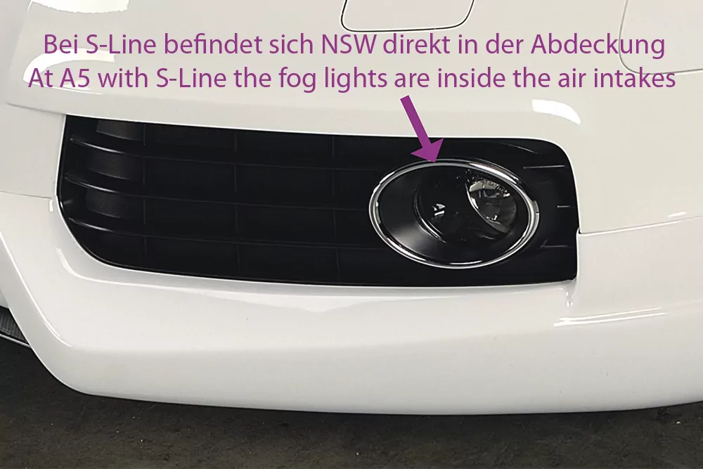 Rieger Spoilerschwert für Audi A5 (B8/B81) | Sportback 06.07-07.11 (bis Facelift) für Spoilerlippe 55411