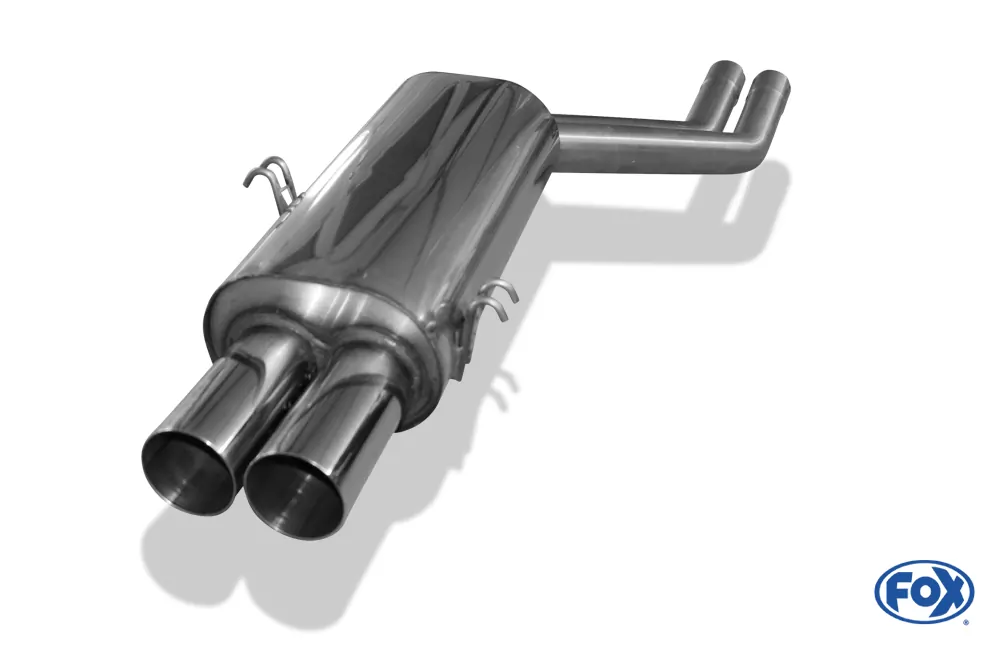 BMW E32 730i/ 740i/ 740iL/ 750i/ 750iL  Endschalldämpfer Ø2x63,5mm inkl. Montagematerial - 2x76 Typ 10