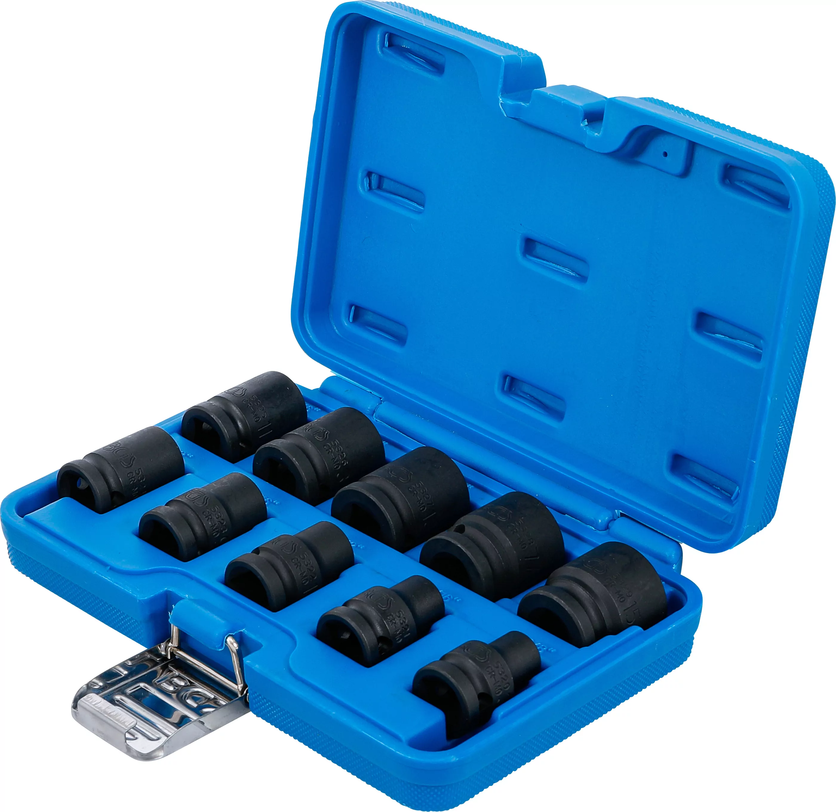 Kraft-Steckschlüssel-Einsatz-Satz Sechskant | Antrieb Innenvierkant 12,5 mm (1/2") | SW 3/8 - 15/16" | Zollgrößen | 10-tlg.