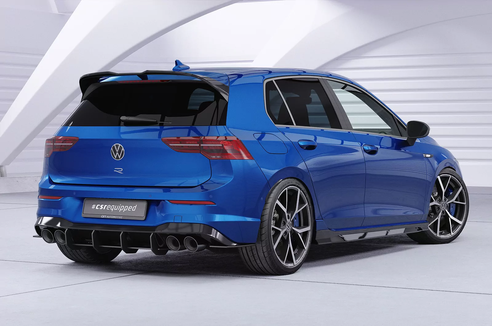 Heckflügel mit ABE für VW Golf 8 GTI Clubsport / R HF785 Schwarz Strukturiert