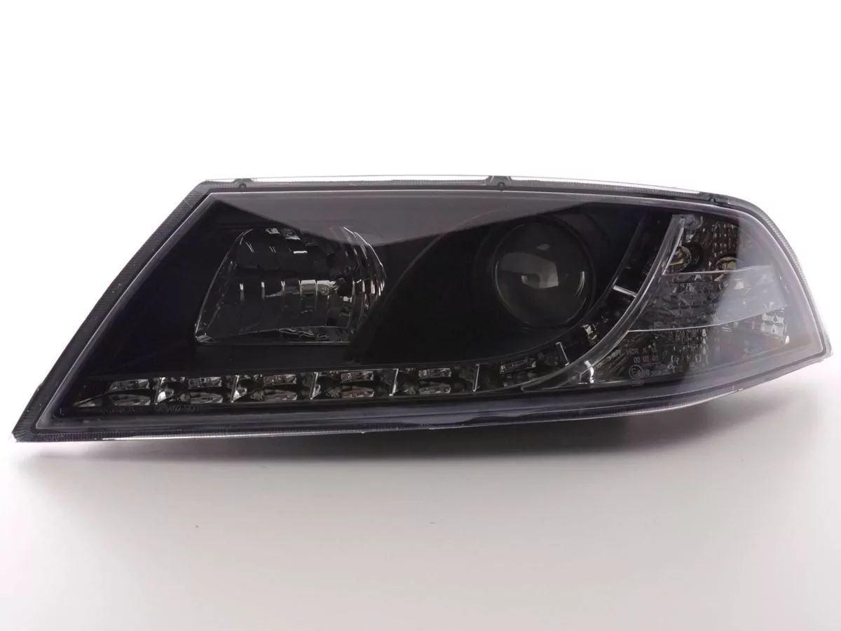 Scheinwerfer Set Daylight LED TFL-Optik Skoda Octavia Typ 1Z Bj. 04-08 schwarz