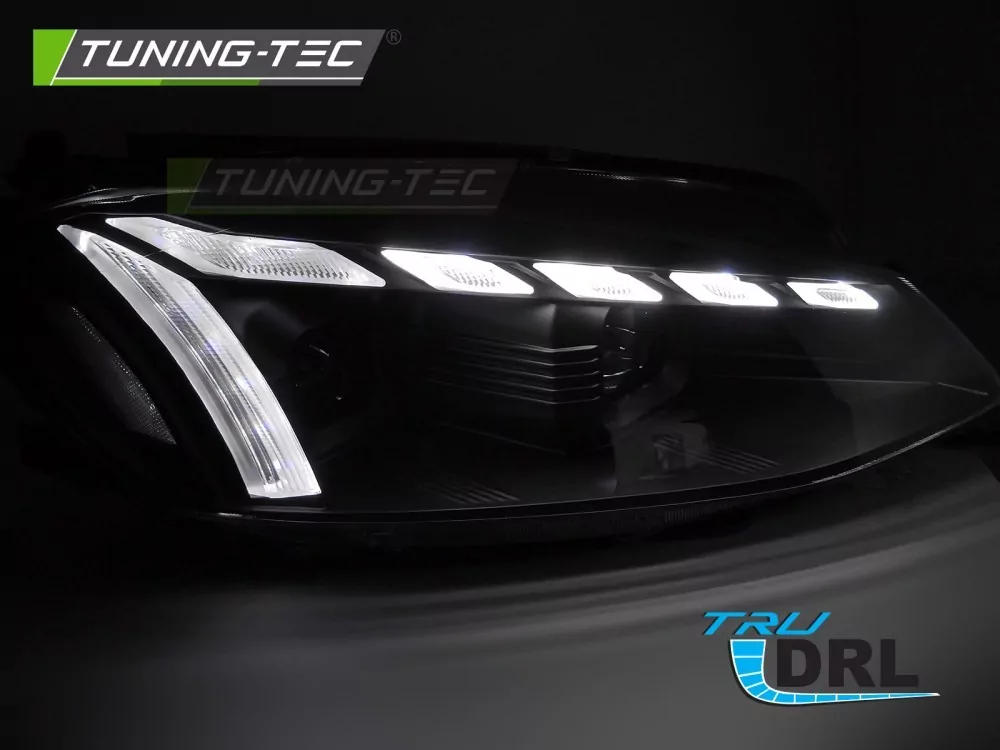 Full Led Headlights Light Black Drl Seq Fits Vw Golf 7 17-19