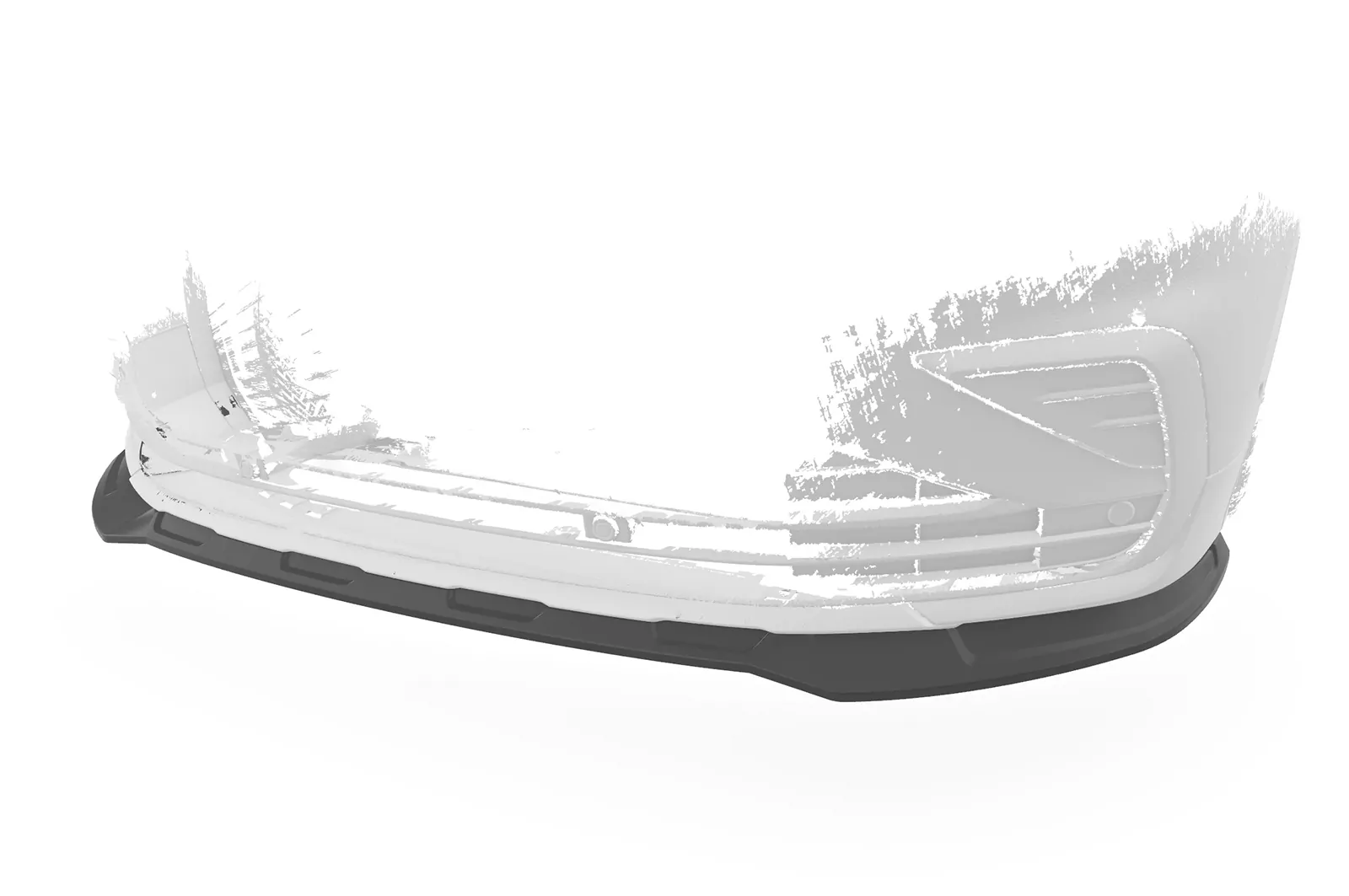 Cup-Spoilerlippe mit ABE für VW Tiguan 2 (Typ AD) CSL717 Schwarz Strukturiert