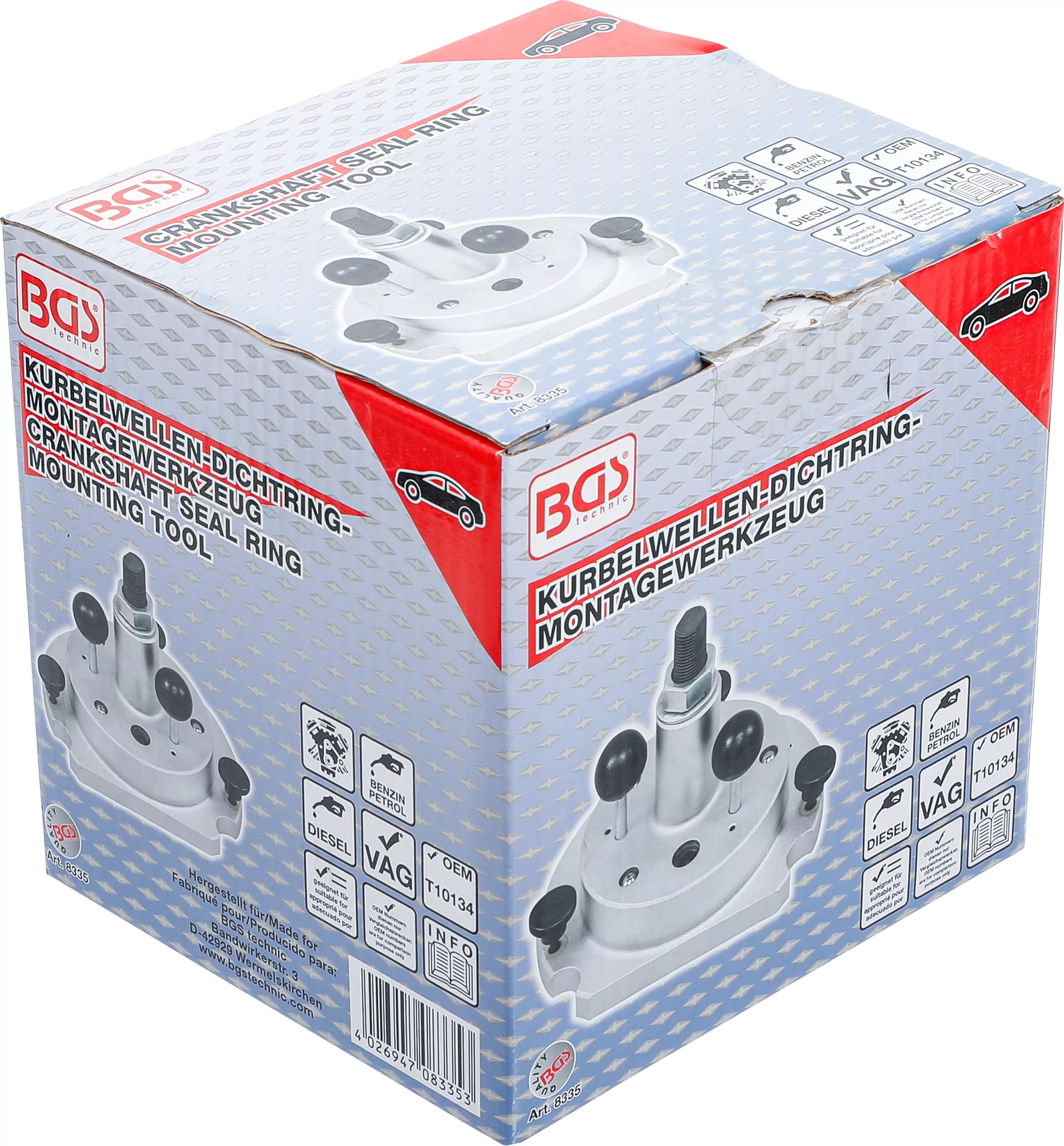 Kurbelwellen-Dichtring-Montagewerkzeug | für VAG Benzin- & Dieselmotoren