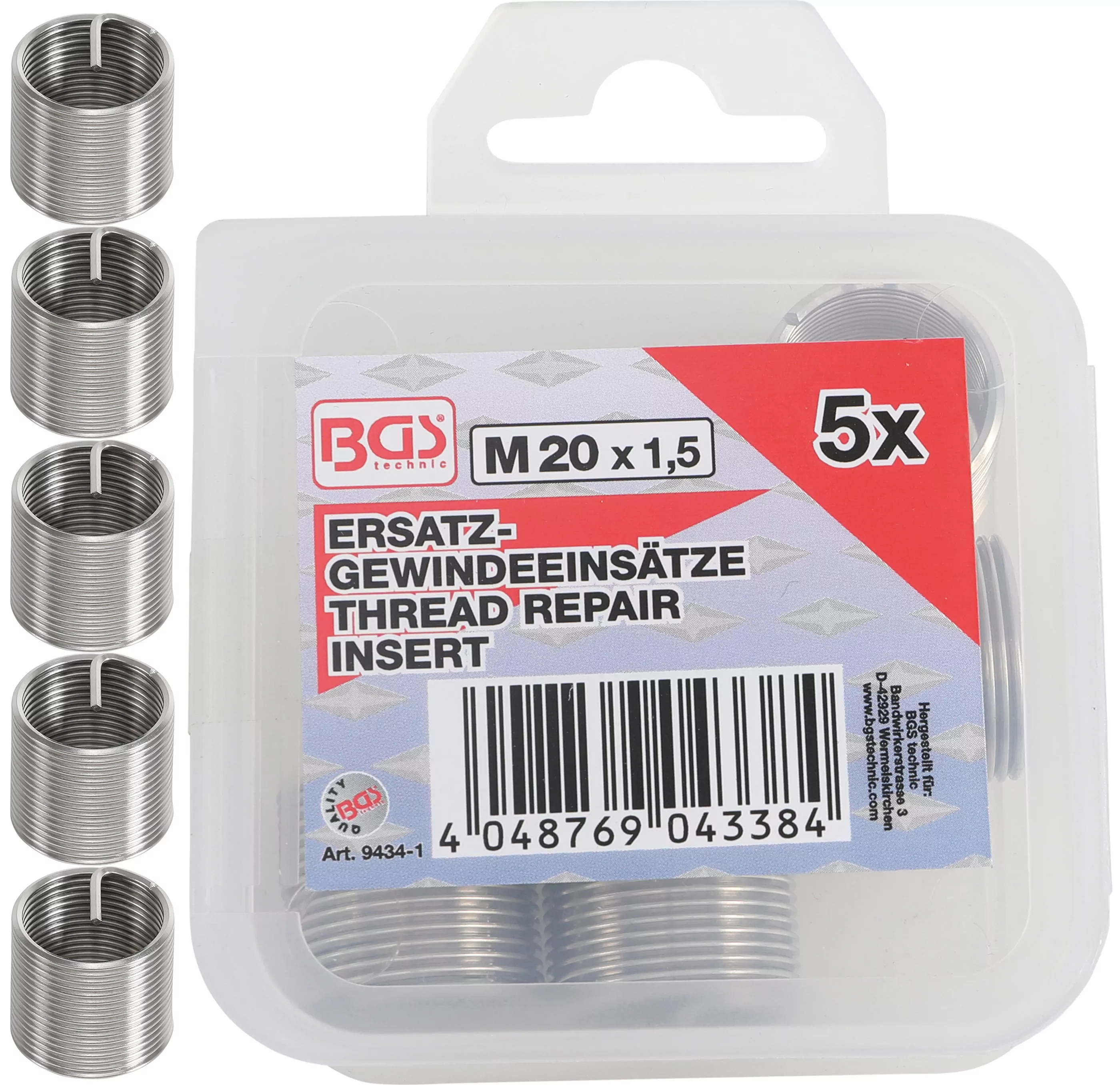 Ersatz-Gewindeeinsätze | M20 x 1,5 mm | 5-tlg.