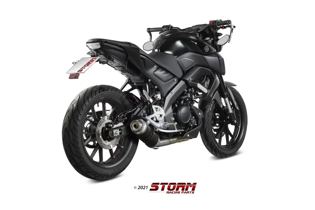 Storm By MIVV GP Edelstahl Schwarz YAMAHA MT 125 21-23 - YZF-R 125 19-23