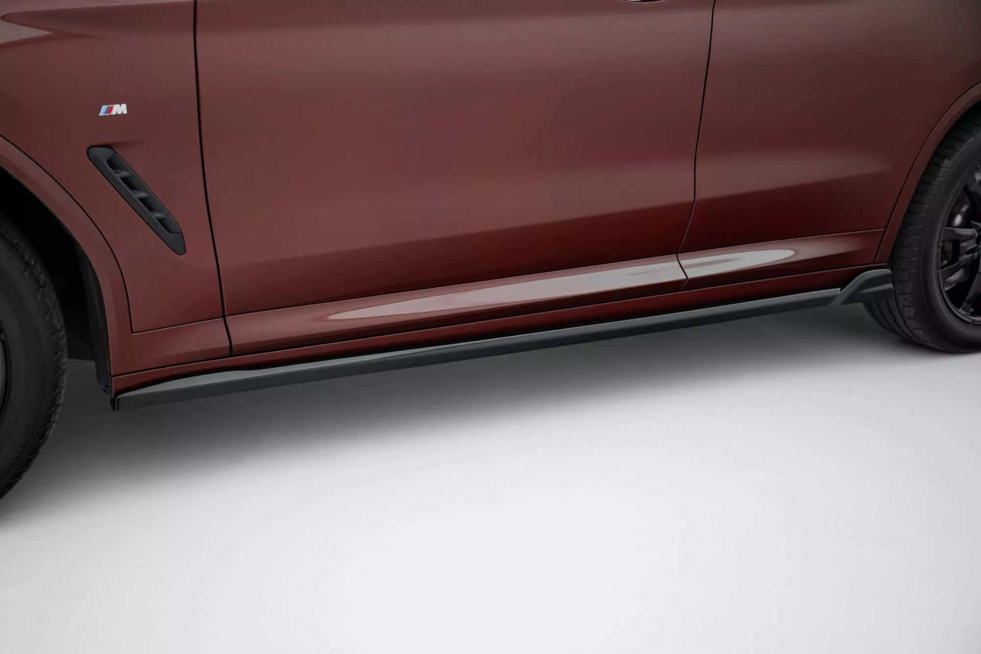 Seitenschweller Ansatz Für BMW IX3 M-Paket G08 Facelift  Schwarz Hochglanz
