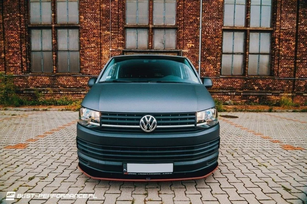VW T6 Front Ansatz Passend Für V.1 Passend Für Schwarz Hochglanz Schwarz Hochglanz