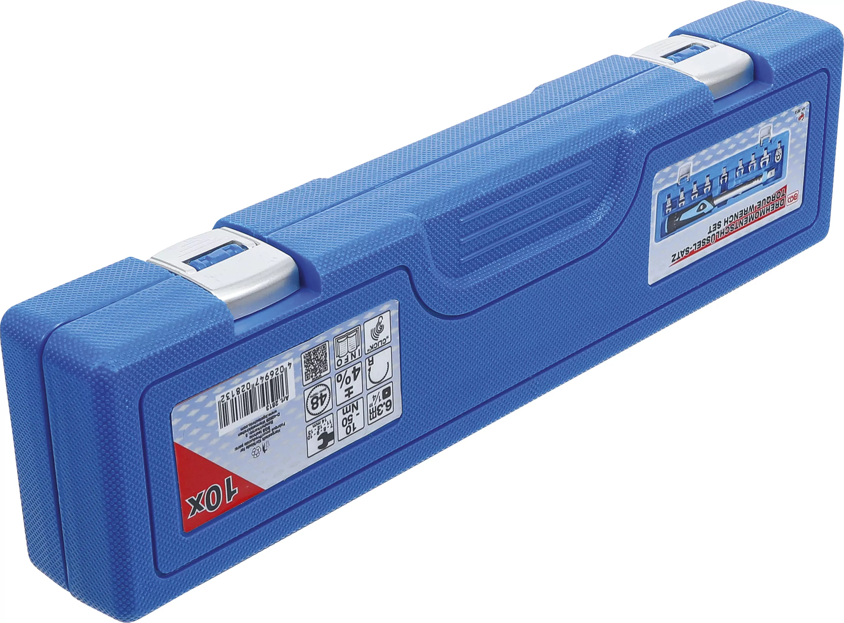 Drehmomentschlüssel-Satz | 6,3 mm (1/4") | 10 - 50 Nm | 10-tlg.