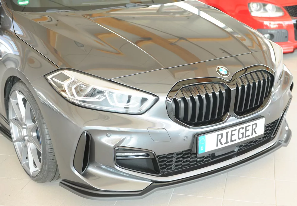 Rieger Spoilerschwert matt schwarz für BMW 1er F40  (F1H) Schrägheck / 4-tür. 07.19-
