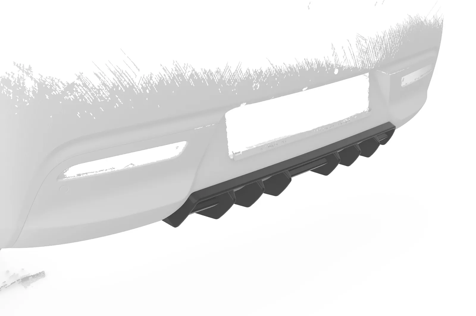 Heckansatz für Kia Rio 4 (YB) HA458 Schwarz Strukturiert