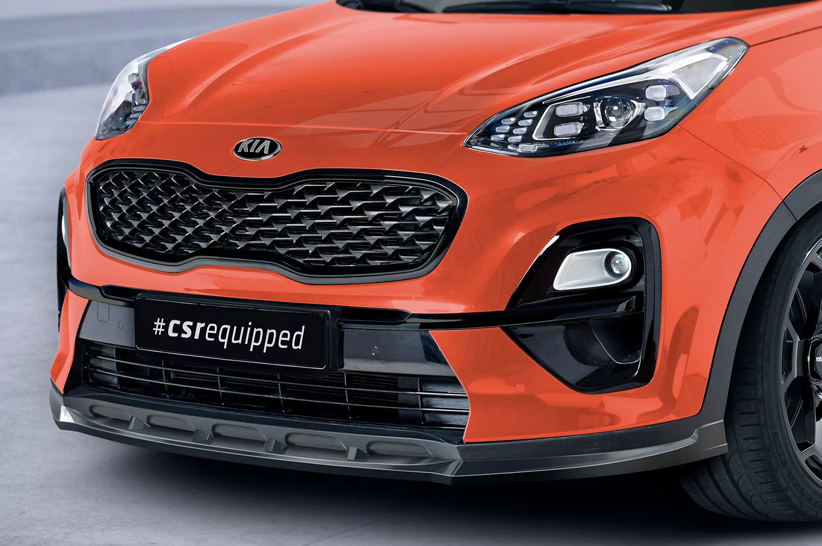 Cup-Spoilerlippe mit ABE für Kia Sportage QLE CSL577 Schwarz Strukturiert