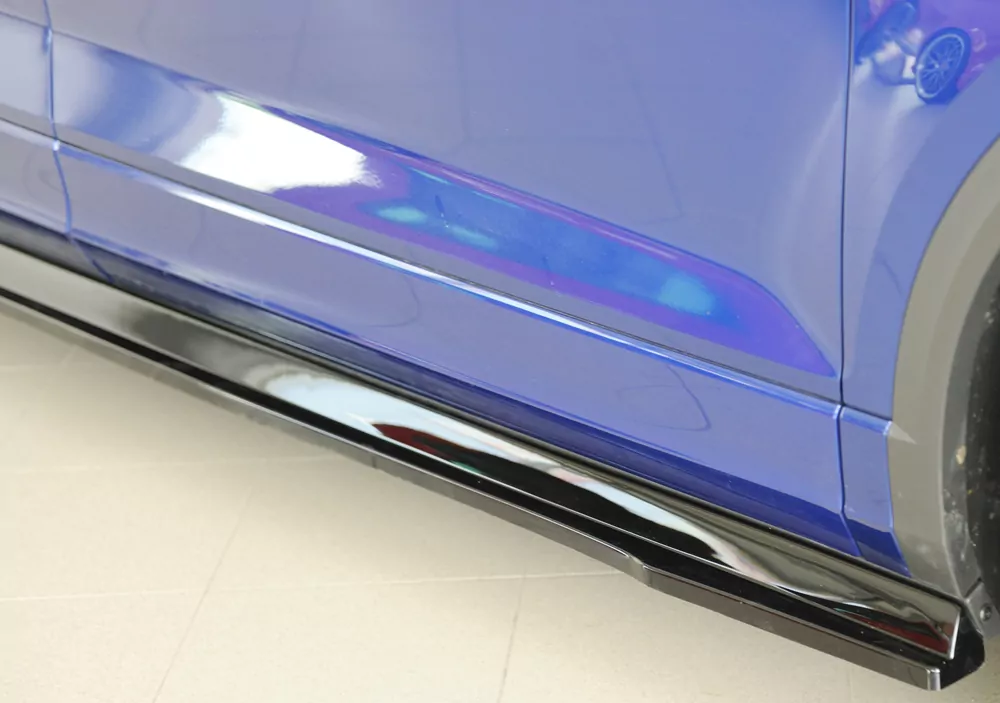 Rieger Seitenschweller rechts ansatz glanz schwarz für VW T-Roc R (A1) 5-tür. 01.22- (ab Facelift)