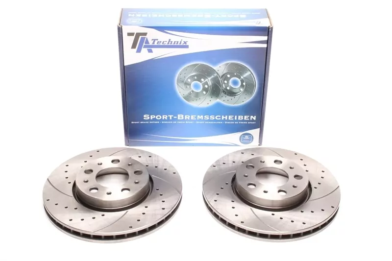 TA Technix Sport Bremsscheiben Satz Vorderachse passend für Volvo S60 I/ S80 I/ V70 II/ XC 70 Cross Country