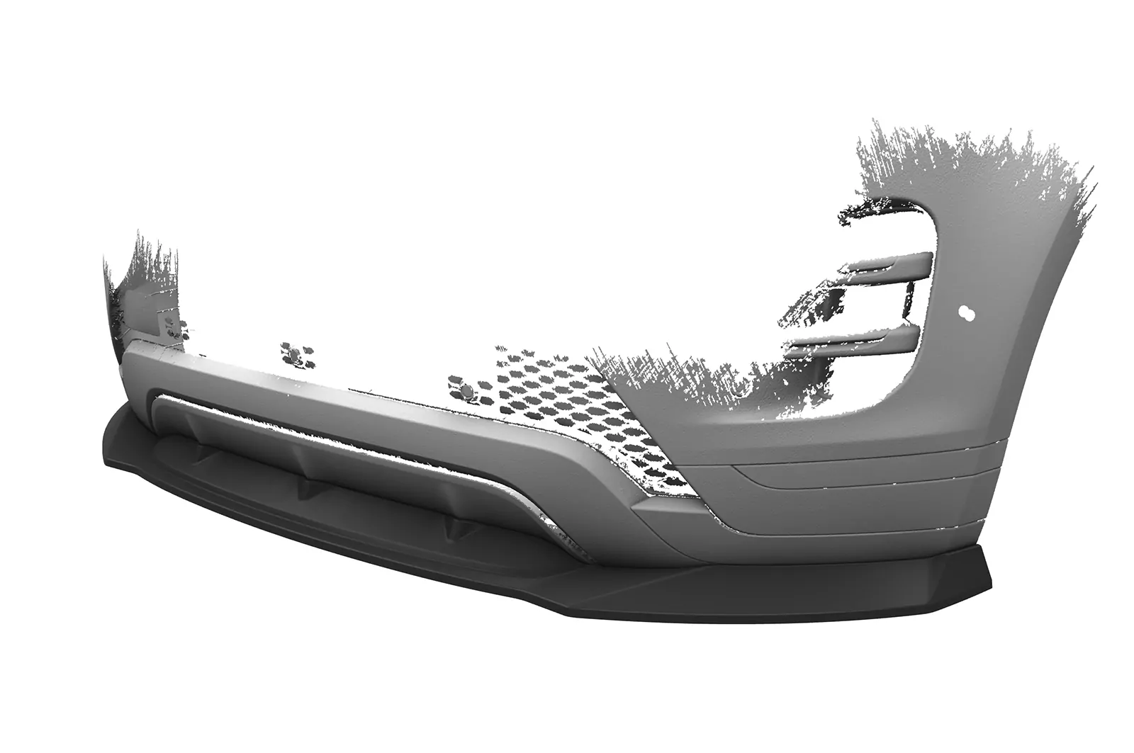 Cup-Spoilerlippe mit ABE für Land Rover Range Rover Evoque (L551) CSL732 Schwarz Strukturiert