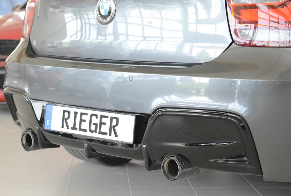 Rieger Heckeinsatz für BMW 1er F21  (1K2) | Lim. / 2-tür. 09.12-03.2015 (bis Facelift) nur für M-Paket-Heckschürze, nur 135i