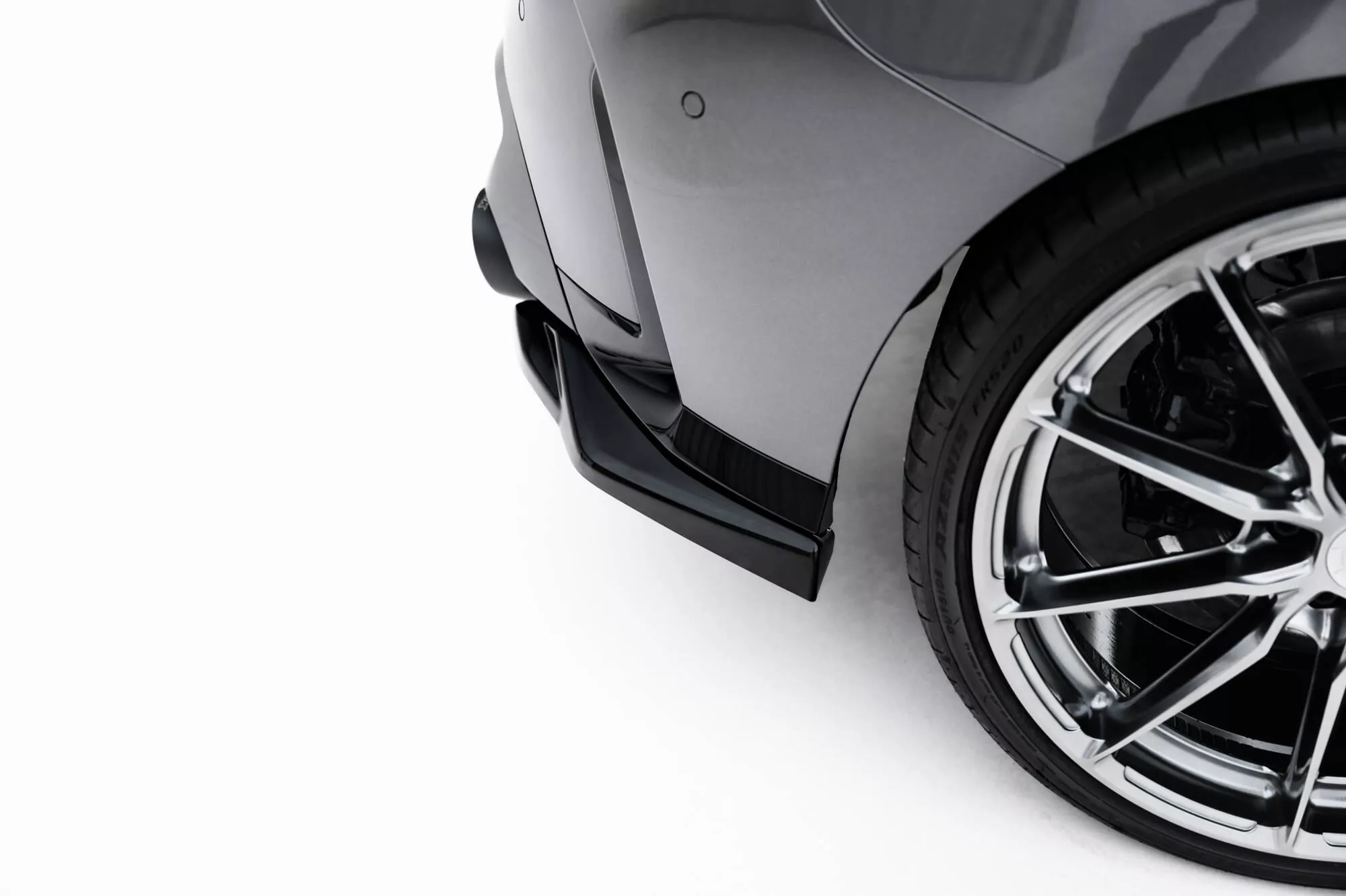 Heck Ansatz Flaps Diffusor V.5 Für BMW M135i F70 Schwarz Hochglanz