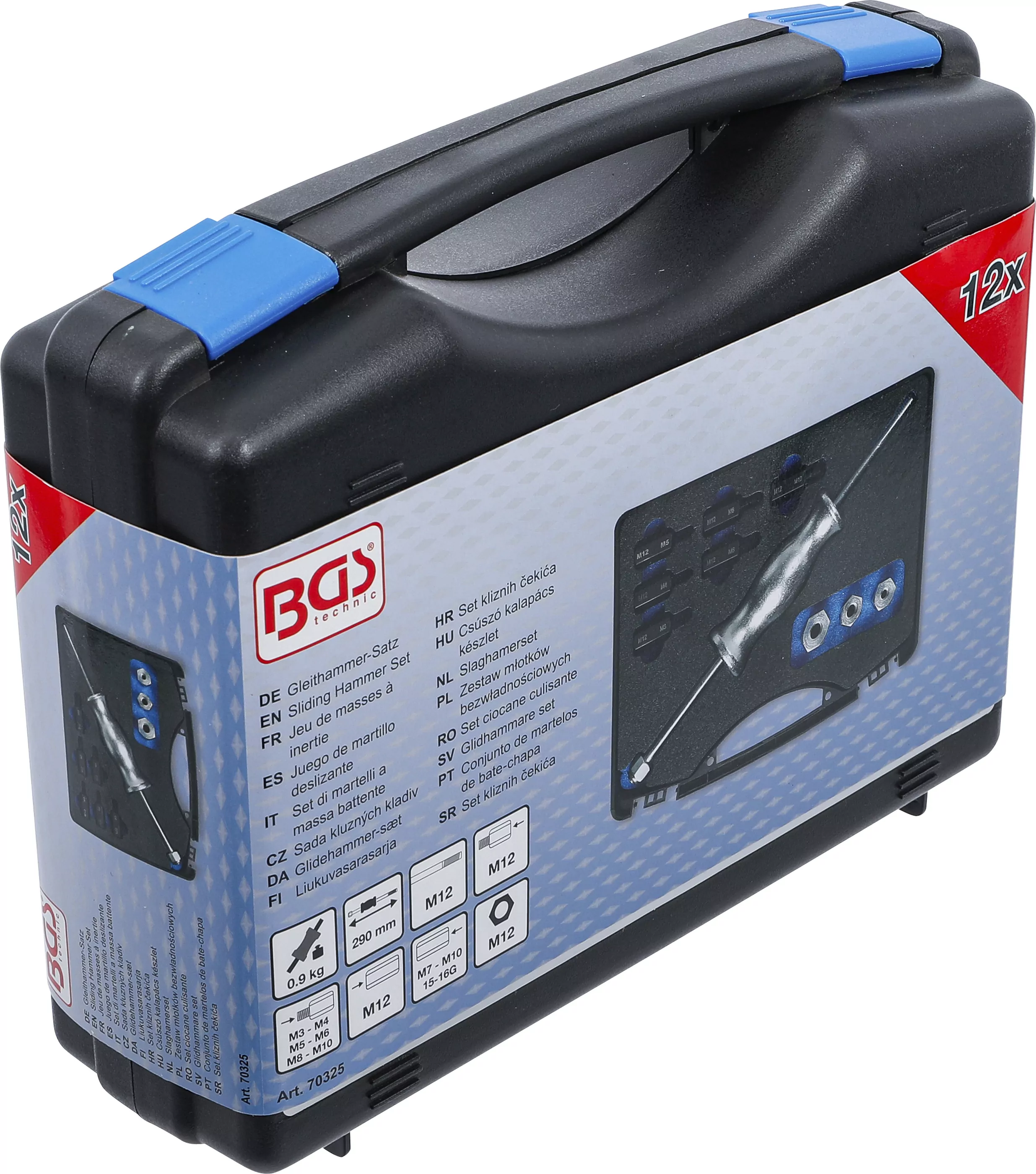 Gleithammer-Satz | mit Gewinde-Adaptern | 12-tlg.