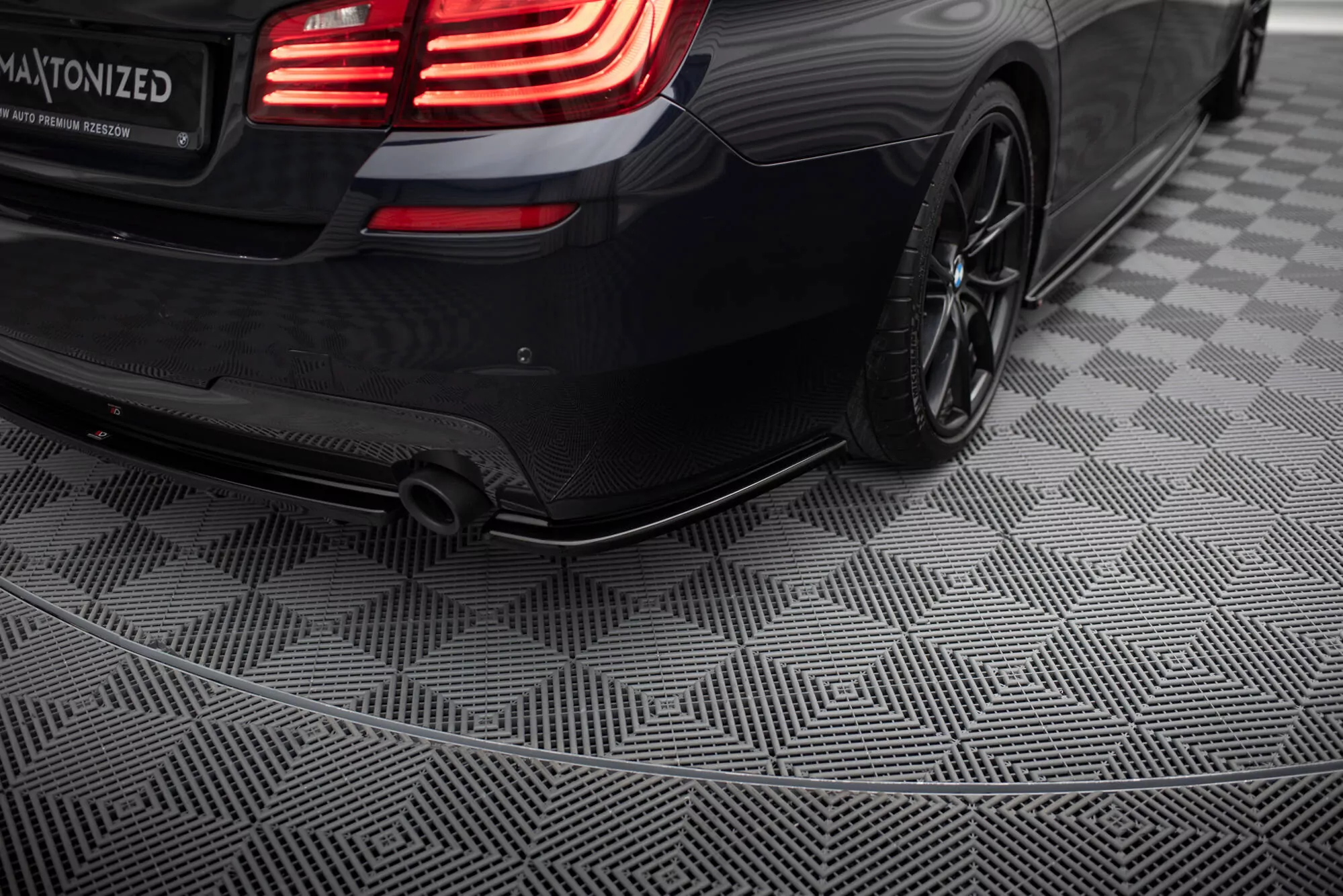 Heck Ansatz Flaps Diffusor Passend Für Diffusor Passend Für BMW 5er F11 M Paket (mit Zwei Einzel Endrohren) Schwarz Hochglanz Schwarz Hochglanz