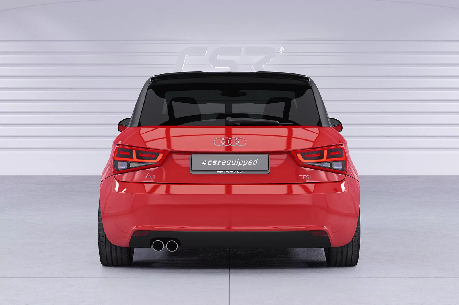 Heckflügel mit ABE für Audi A1 (8X) S-Line HF039 Schwarz Strukturiert