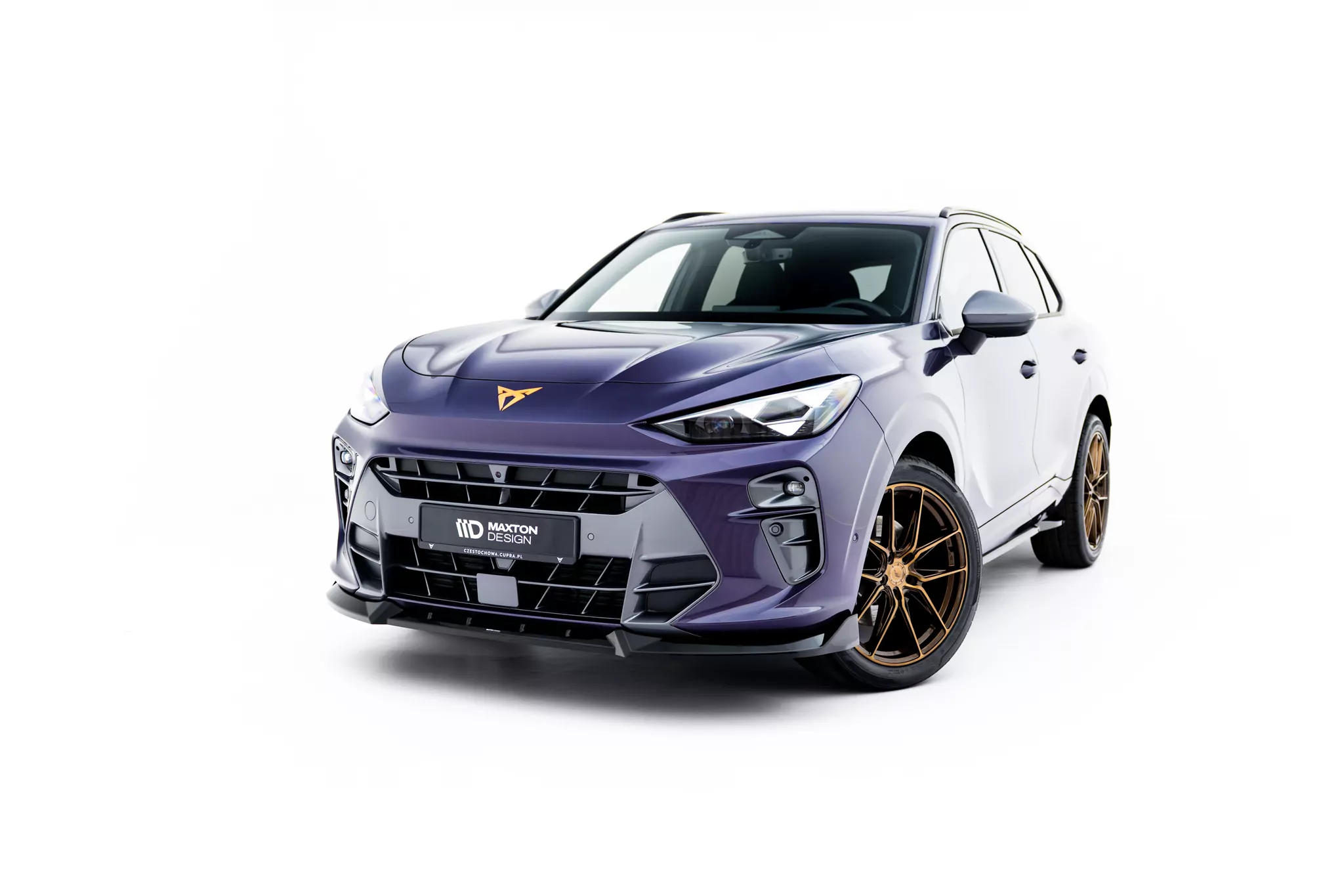 Front Ansatz V.1 Für Cupra Terramar Mk1 Schwarz Hochglanz