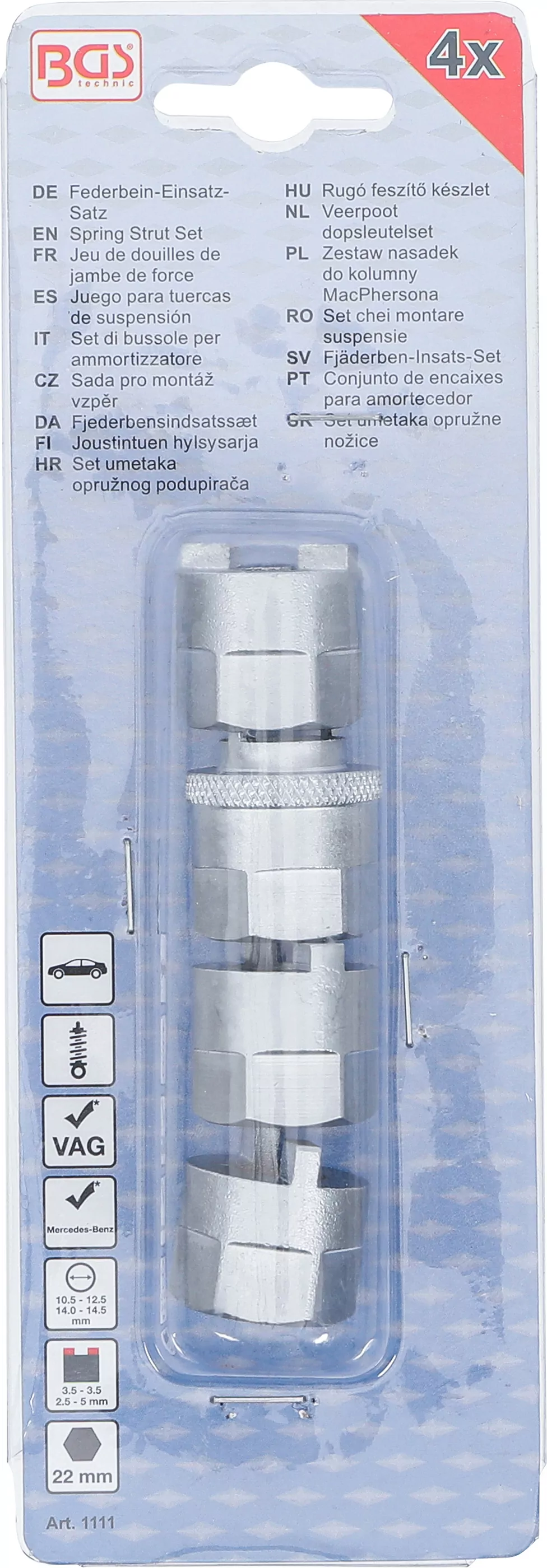 Federbein-Einsatz-Satz | 4-tlg.