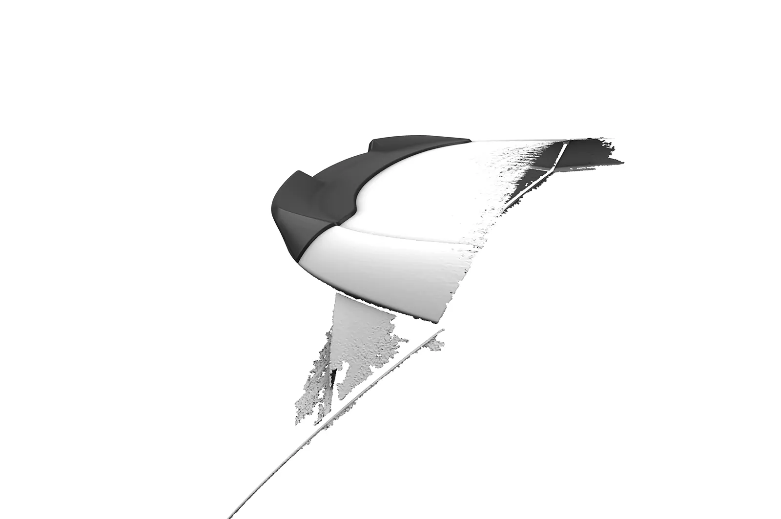 Heckflügel mit ABE für Citroen C3 Aircross 2 HF148 Schwarz Strukturiert