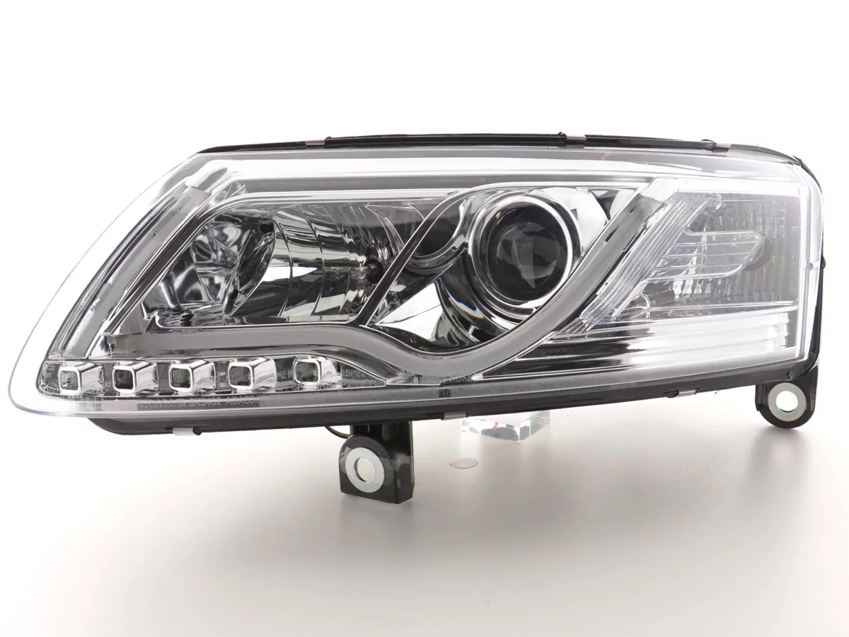 Scheinwerfer Set Daylight LED TFL-Optik Audi A6 Typ 4F Bj. 04-08 chrom