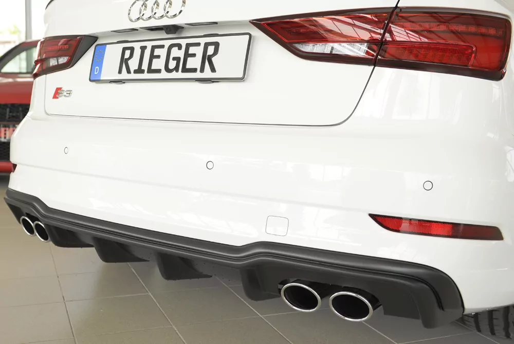 Rieger Heckeinsatz für Audi A3 S3 (8V) | 5-tür. (Limousine 8VS) 09.16- (ab Facelift) nur S3 (8V) Limousine / Cabrio